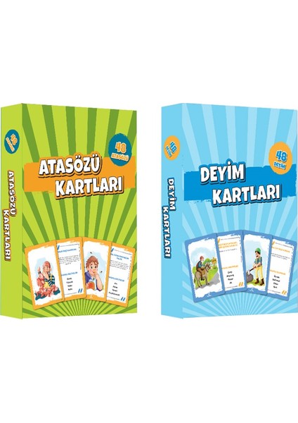 Atasözü ve Deyim Kartları 2 Kutu Set