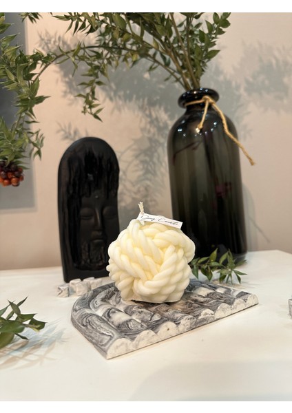 Kokulu Mum , Dekoratif Örgü Mum , %100 Soya Mum, Dekoratif Mum,soya Wax