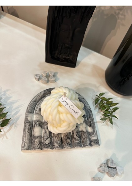 Kokulu Mum , Dekoratif Örgü Mum , %100 Soya Mum, Dekoratif Mum,soya Wax