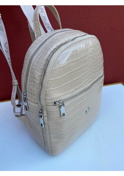 Kadın Sırt Çantası MV079 Kroko Bej fiyatları