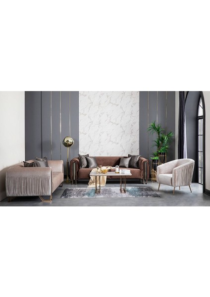 Weltew Home Ottoman Koltuk Takımı 3+3+1