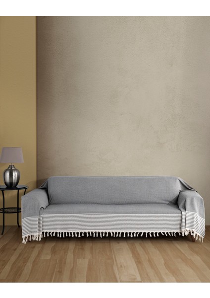 Lacivert Koltuk Örtüsü 180X300 cm Kolları Örten Buldan Işi Çekyat Kanepe Örtüsü Pamuklu