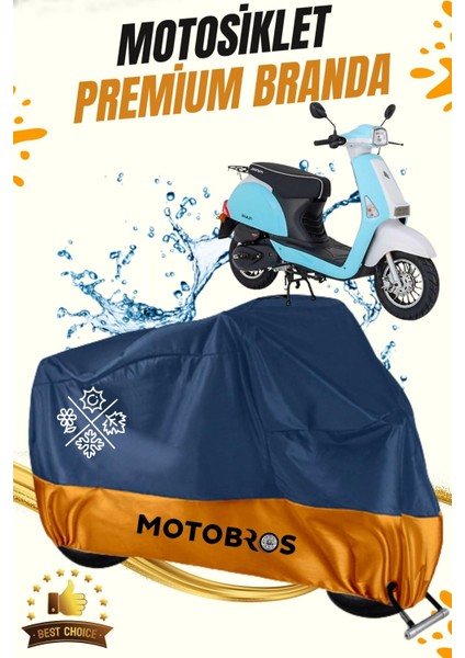 Motosiklet Mondial Revival Lüx Premium Paraşüt Kumaşı Branda Su Geçirmez Ömürlük Kullanım