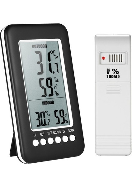 LCD Dijital Kablosuz Iç / Dış Mekan Termometre Higrometre (Yurt Dışından)