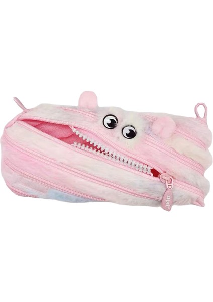 Desen Baskılı Büyük Kapasiteli Kalem Kutusu - Pembe (Yurt Dışından)