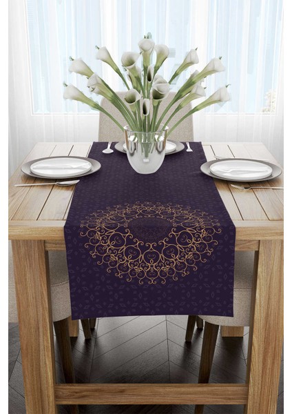 Mor Ramazan Temalı Motif Desenli Dijital Baskılı Runner CGH1287-RN fiyatları