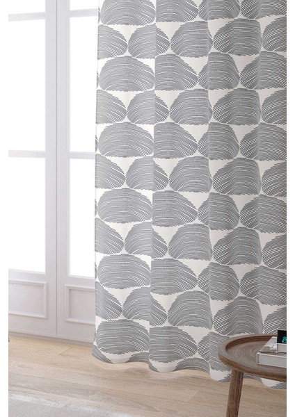 Krem Siyah Bohem Iskandinav Geometrik Dijital Baskılı Perde CGH1215-PR fiyatları