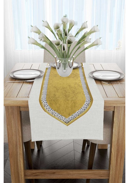 Krem Sarı Ramazan Temalı Desenli Dijital Baskılı Runner CGH1341-2-RN fiyatları