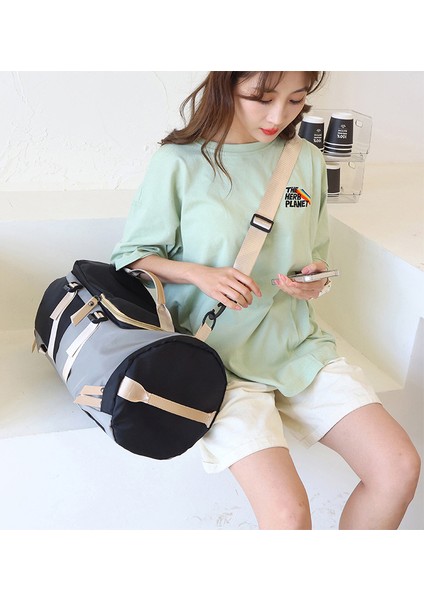 Unisex Mavi Önü Cepli Uzun Askılı Seyahat Fitnes ve Spor Çantası (Yurt Dışından) fiyatları