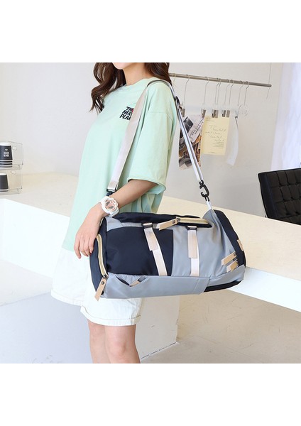 Unisex Mavi Önü Cepli Uzun Askılı Seyahat Fitnes ve Spor Çantası (Yurt Dışından) modelleri