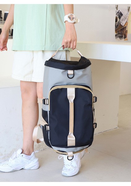 Unisex Mavi Önü Cepli Uzun Askılı Seyahat Fitnes ve Spor Çantası (Yurt Dışından) indirimleri