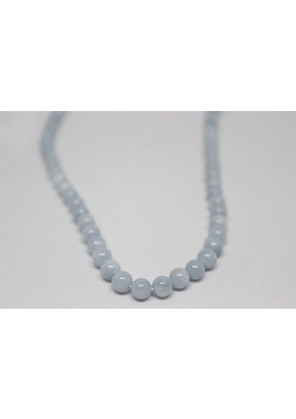 Akuamarin Taşı Yarım Dizi 6mm (18CM Uzunluğundadır)