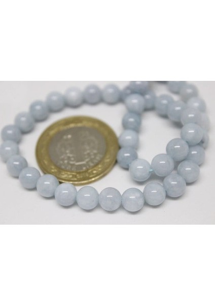 Akuamarin Taşı Yarım Dizi 6mm (18CM Uzunluğundadır) fiyatları