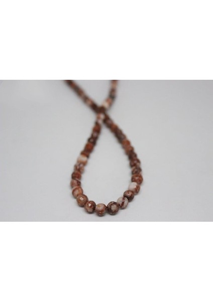 Jasper Taşı Faset Kesim Yarım Dizi 6mm (9882) (18CM Uzunluğundadır)