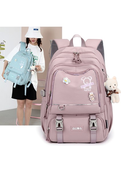 Yeni Ortaokul Okul Çantası Kız Büyük Kapasiteli Öğrenci Omuz Çantası (Yurt Dışından) fırsatları