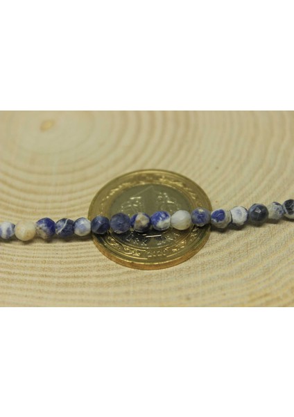 Sodalit Taşı Faset Kesim Yarım Dizi 4mm (18CM Uzunluğundadır) modelleri