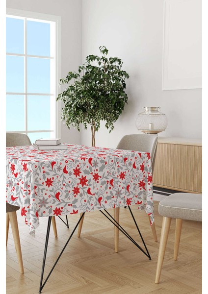 Kırmızı Gri Dijital Baskılı Masa Örtüsü CGH921-MS fiyatları
