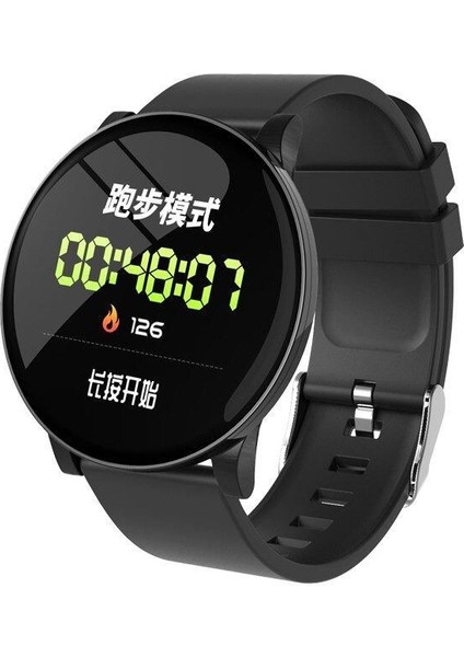Akıllı Saat Wearfit 2.0 App Kalp Hızı Kan Basıncı Nabız Monitörü Siyah