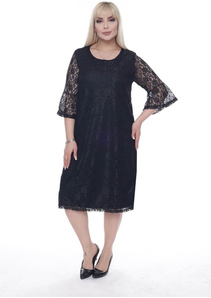 Ispanyol Kol Büyük Beden Abiye Elbise 8E-2286 modelleri