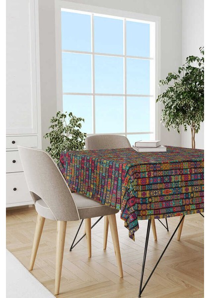 Geometrik Desenler Dijital Baskılı Masa Örtüsü