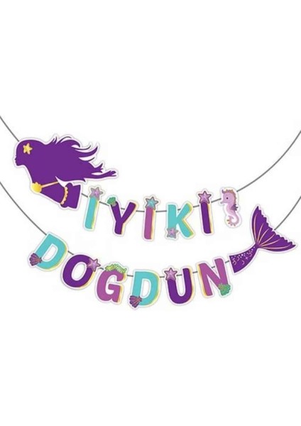 Deniz Kızı Iyi Ki Doğdun 3D Banner