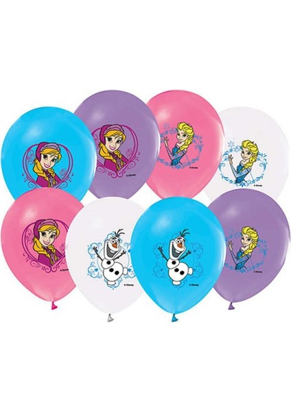 Frozen Elsa 8 Kişilik Hazır Lüks Doğum Günü Parti Seti 30 Balonlu