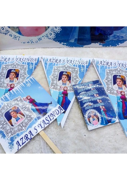 Frozen Elsa 8 Kişilik Hazır Lüks Doğum Günü Parti Seti 30 Balonlu