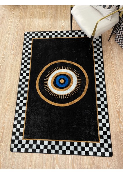 Damalı Desen Deri Taban Dekoratif Halı fiyatları