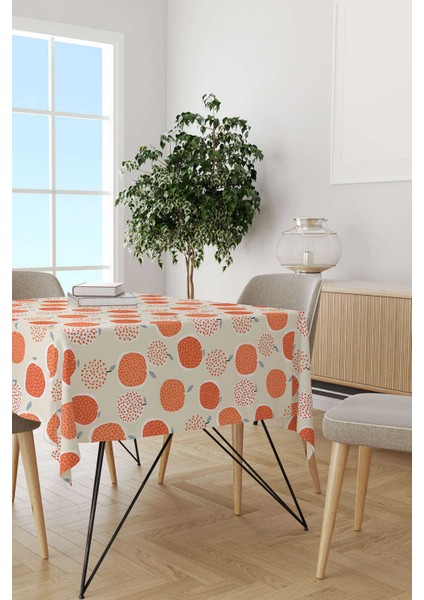 Beyaz Sarı Limon Desenli Dijital Baskılı Masa Örtüsü OYTYK926-MS fiyatları