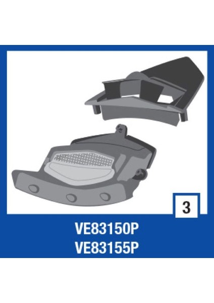 Race-R Çene Havalandırma Siyah VE83150P