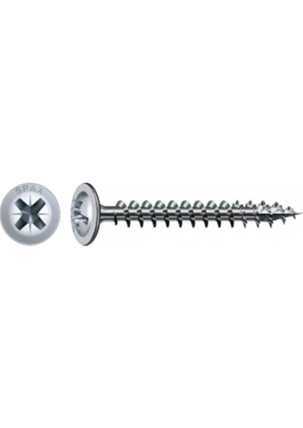 Evrensel Vida, Sunta Vidası 5 x 60 mm, 500 Adet, Tam Dişli, Arkalık Vidası, Yıldız Z2, 4kesici Uçlu, Wırox Kaplama