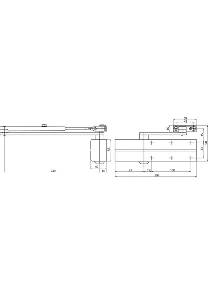 Assa Abloy DC 140 En 2/3/(4) Dirsek Kollu Hidrolik Kapı Kapatıcı