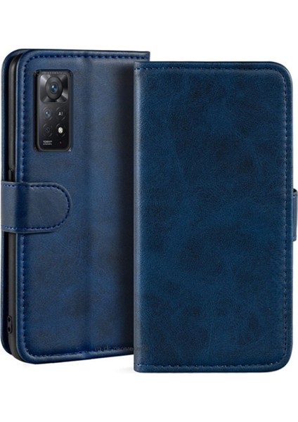Xiaomi Redmi Note 11PRO 5g Uyumlu Kılıf Tam Kaplar Deri Dokulu Kapaklı Cüzdan Standlı