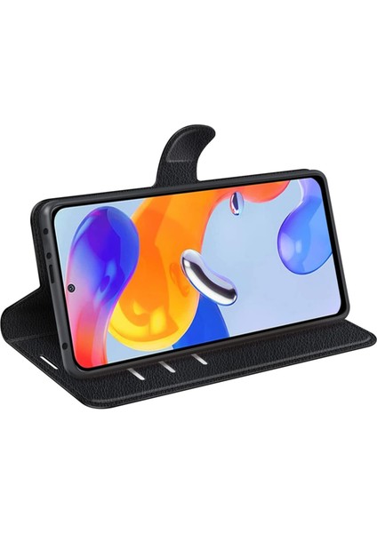 Xiaomi Redmi Note 11PRO 5g Uyumlu Kılıf Tam Kaplar Deri Dokulu Kapaklı Cüzdan Standlı