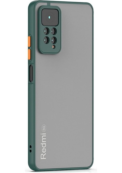 Xiaomi Redmi Note 11 Pro Kılıf Mat Parmak Izi Yapmaz Kamera Korumalı Renkli Tuşlu Sert Silikon Kapak