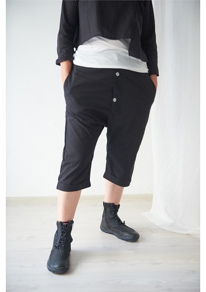 Siyah Fare Tasarım Unisex Harem Pantolon Seattle X