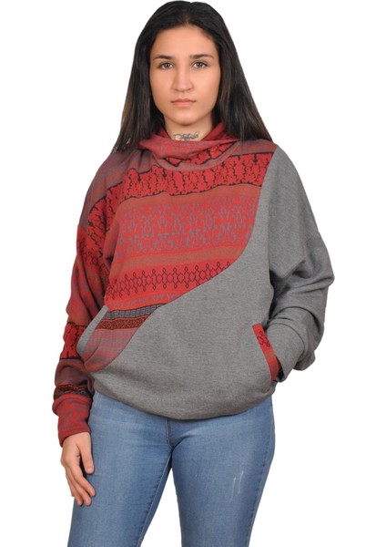 Thecatu Tasarim Unisex Kapşonlu Sweat Shirt 001 fırsatları