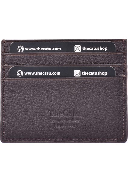 Kahverengi Şık Deri Kartlık