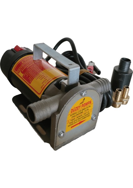 DÜZEY 12 VOLT 1'' HORTUM ÇIKIŞLI DIŞTAN ÇEKME MAZOT AKTARMA(SIVI TRANSFER) POMPASI(SU,SÜT,ZEYTİNYAĞ)