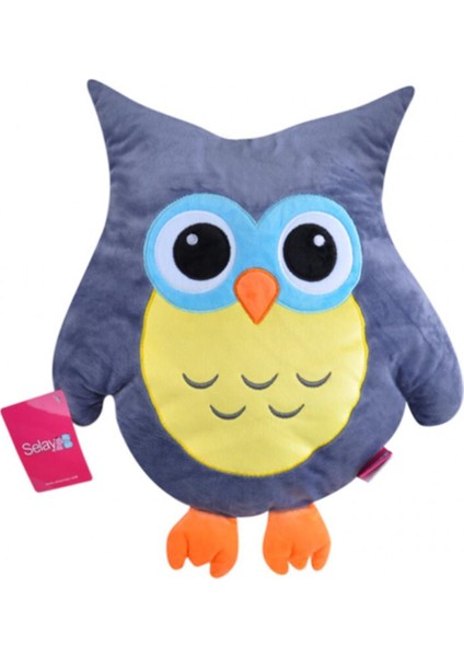 Toyuncak Baykuş Figürlü 35 cm Yastık