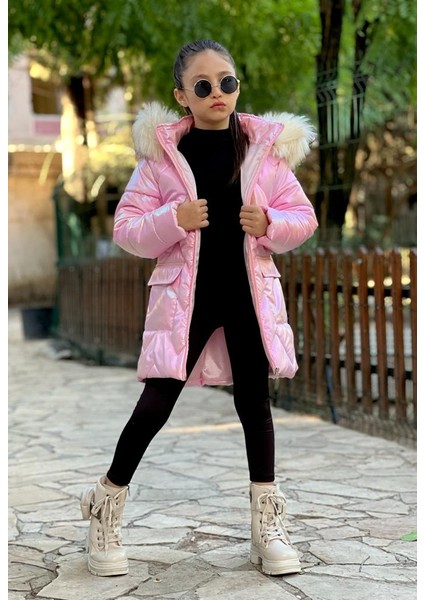 Kız Çocuk Parlak / Şapka / Ithal Kürk Mont fırsatları