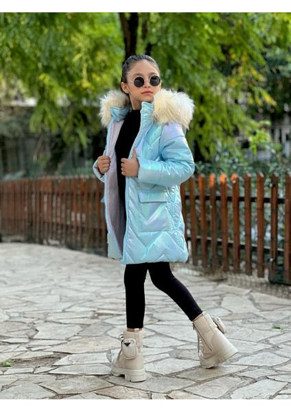 Kız Çocuk Parlak / Şapka / Ithal Kürk Mont fırsatları