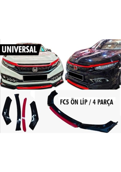 Otocizgi Universal 4 Parça Lip Piano Black Kırmızı Dilli