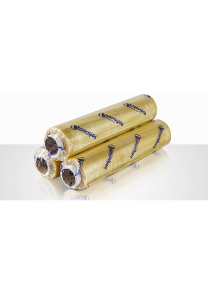30 cm x 300 mt 8 Micron gıda streci Streç şeffas/sarı Film (1ADET)