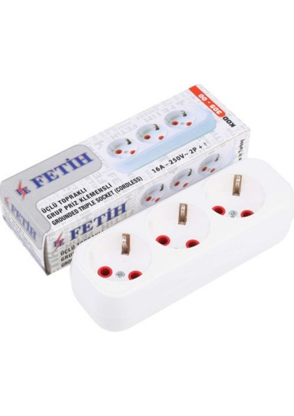 Elektrik Fetih 3 Lü Kablosuz Klemensli