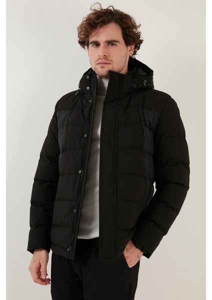 Suya Dayanıklı Kapüşonlu Regular Fit Mont Erkek Mont EXK22531310 modelleri