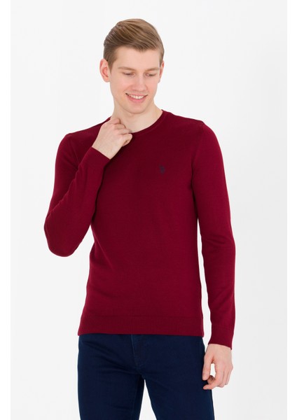 Erkek Bordo Triko Kazak 50251887-VR014 fiyatları