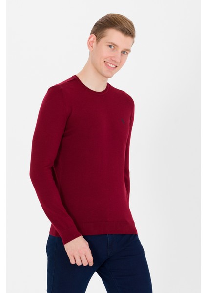 Erkek Bordo Triko Kazak 50251887-VR014 fırsatları