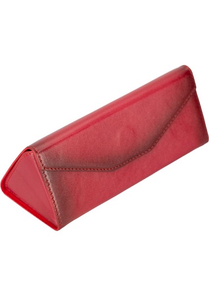 Smart Glass Deri Gözlük Kılıfı V4EF Kırmızı