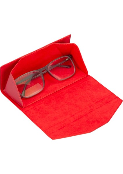 Smart Glass Deri Gözlük Kılıfı V4EF Kırmızı fiyatları